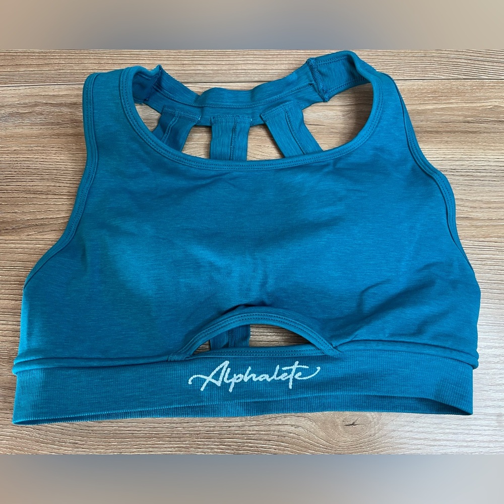 Alphalete Trinity Sports Bra- Turquoise